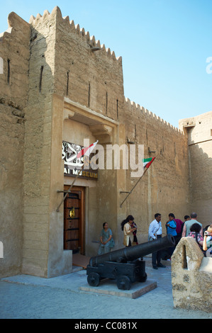 Entrance to the museum Al Fahidi Fort Bur Dubai district of Dubai UAE Stock Photo