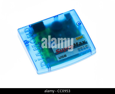 dial up internet modem for 56Kbps connection Stock Photo
