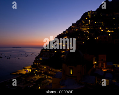 Amalfi Coast in Positano, Italy from Le Sirenuse Hotel Stock Photo