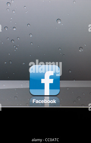 Facebook app logo on iPad Stock Photo