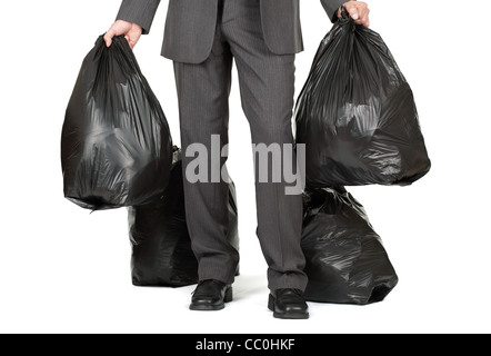 Taking out the trash Stock Photo