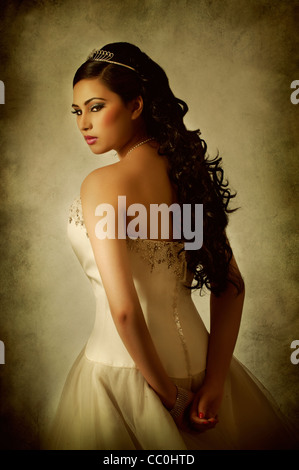 Beautiful Asian bride Stock Photo