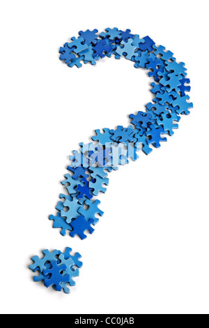 Jigsaw puzzle question mark Stock Photo