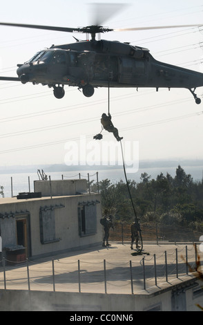 Pararescuemen assigned to the 31st Rescue Squadron board a Royal ...