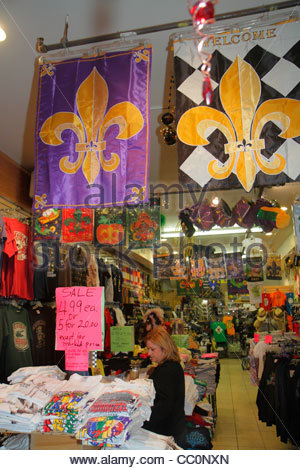 New Orleans French Quarter T shirt on display outside shop, Bourbon Stock Photo: 14436220 - Alamy