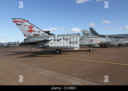 Tornado GR4 attack jet aircraft of RAF 41 Squadron on the apron at RIAT 2011