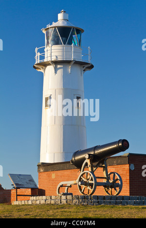 Hartlepool's Headland Lighthouse, built in 1926, Teesside, England Stock Photo