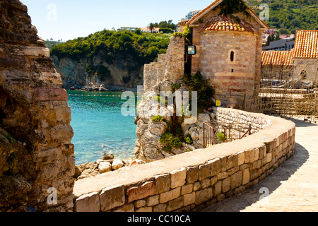 Montenegro, old town Budva, fortification. Summer day. Stock Photo