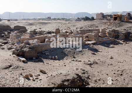 Ruins of temples and townsite of Kom el Sultan at Abydos Middle Egypt Stock Photo