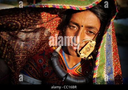 Meghawal tribal people in Kutch, India Stock Photo