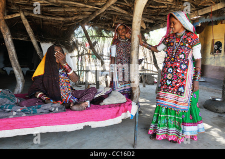 Meghawal tribal people in Kutch, India Stock Photo