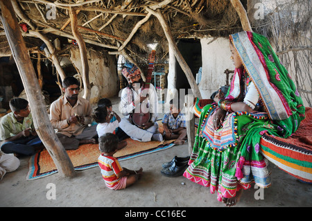 Meghawal tribal people in Kutch, India Stock Photo