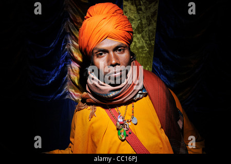 Bauls (Bengali mystics) at an annual Baul gathering in Kenduli, India Stock Photo