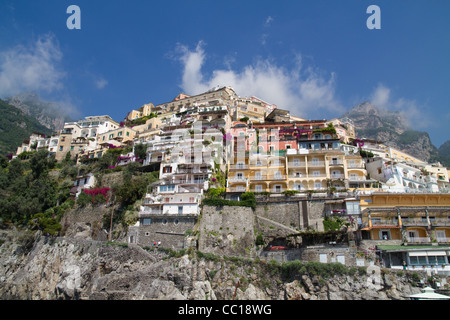 Clifftop town Positano Amalfi Coast Italy Stock Photo