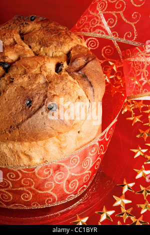 Panettone, the italian Christmas fruit cake Stock Photo