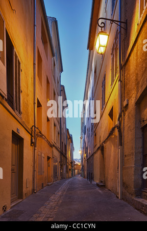 old street in the medieval heart of Aix-en-Provence, France Stock Photo