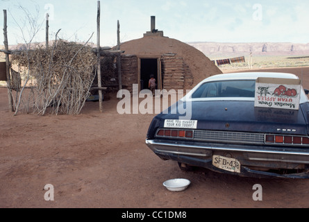Navajo hogan, traditional dwelling and ceremonial structure, Monument ...