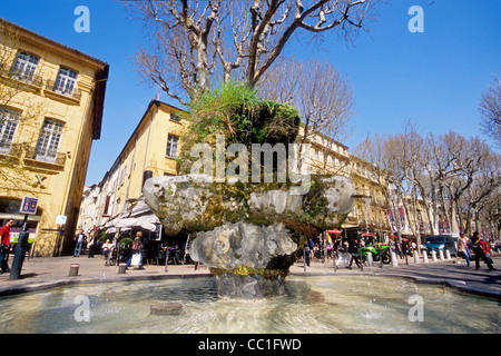 The Cours Mirabeau in Aix en Provence Stock Photo