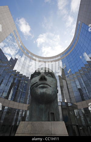 Igor Mitoraj's Tindaro sculpture in front of the KPMG building, La Défense, Paris, France