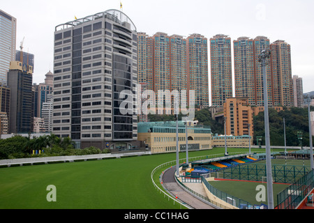 buildings around hong kong jockey club happy valley racecourse hong kong hksar china asia Stock Photo