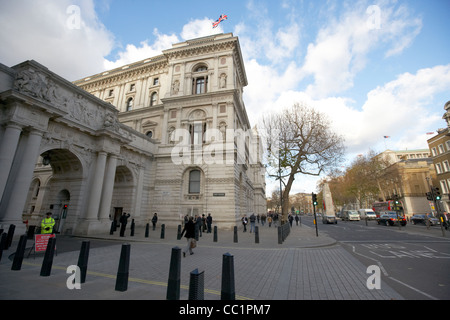 entrance to king charles street and foreign and commonwealth building whitehall London England UK United kingdom Stock Photo