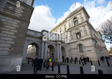 entrance to king charles street and foreign and commonwealth building whitehall London England UK United kingdom Stock Photo