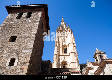 The Cathedral of San Salvador in Oviedo. Stock Photo