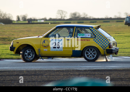 Christmas Stages Rally at Croft Circuit near Darlington in the UK January 2012 Stock Photo