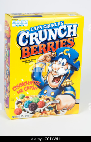 Cap'n Crunch's Crunch Berries and Cap'n Crunch breakfast cereal Stock ...