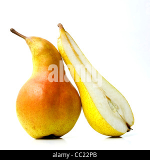 Pears - whole and cut Stock Photo