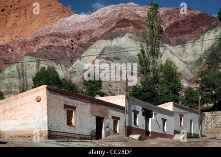 Street in the village Purmamarca, Jujuy province, Argentina Stock Photo