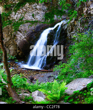 Second waterfall in gorge Ayu-Say, Tien-Shan mountains, Kazakstan Stock Photo