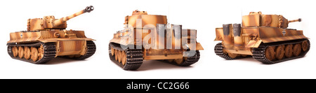 Late model Tiger 1 tanks with Zimmerit anti mine coating Stock Photo