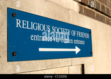 The Religious Society Of Friends Quakers Sign Stock Photo - Alamy