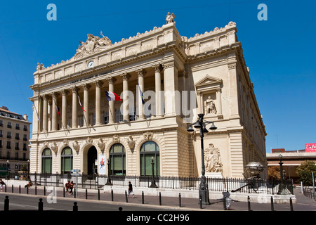 The Palais de la Bourse, Canebière street in Marseille, France. Stock Photo