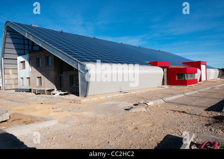 Construction of a new fire station between St Genies de Fontedit and Magalas in the south of France. Stock Photo