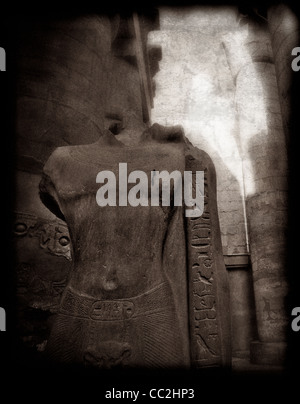 Stone carving of figure at Karnak Egypt Stock Photo