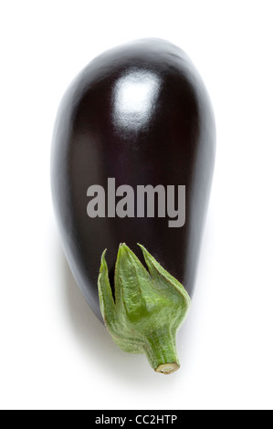 aubergine or eggplant isolated on a white background Stock Photo