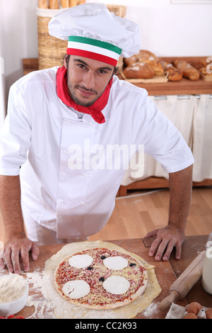 Pizza chef Stock Photo