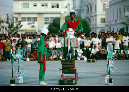 Street scenes, markets, squares and life in the capital Tripoli during the Gaddafi era. Stock Photo