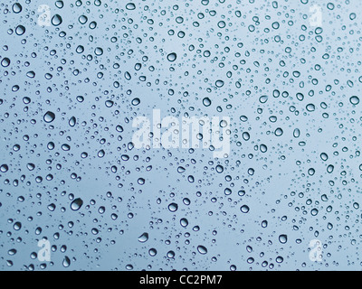 Raindrops on a windowpane Stock Photo