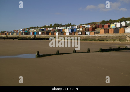 beach huts a Frinton on sea Stock Photo