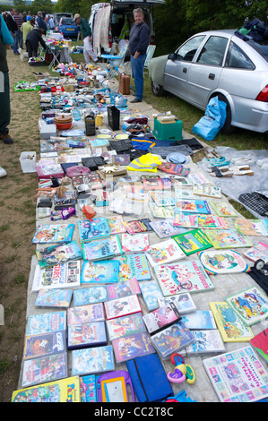 Car boot sale Yorkshire UK Stock Photo - Alamy