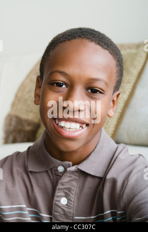 USA, California, Los Angeles, Portrait of boy (12-13) Stock Photo