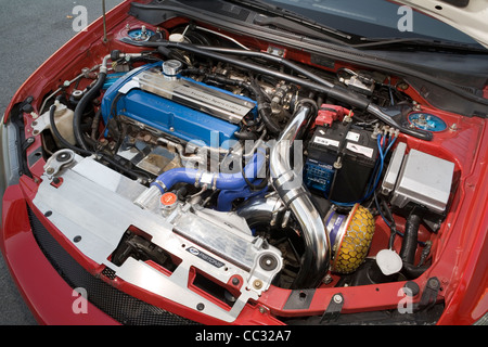 Heavily modified custom Mitsubishi EVO with double exposure Photoshop ...