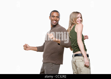 Studio portrait of two young friends Stock Photo