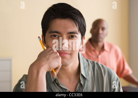 USA, California, Los Angeles, Portrait of two office workers Stock Photo
