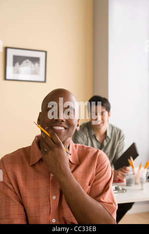 USA, California, Los Angeles, Portrait of two office workers Stock Photo