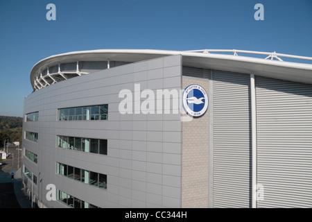 The Amex or American Express Community Stadium, home of Brighton and Hove Albion football club in Flamer, Brighton, UK. Stock Photo