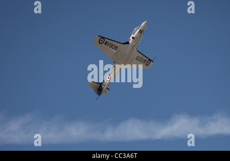 Hawker Sea Hawk was a British single-seat jet fighter of the Fleet Air Arm , Stock Photo